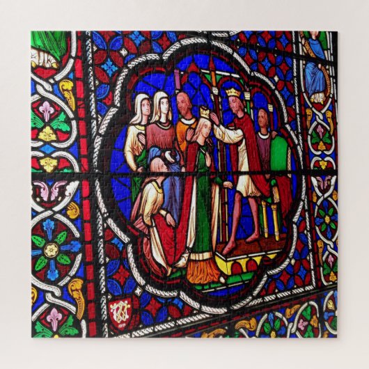 Het kruipen van met Esther gekleurd glas Legpuzzel (Verticaal)