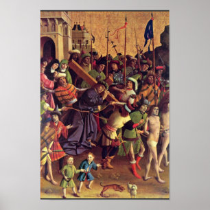Het kruis dragen door Meister Der Darmstädter Pass Poster