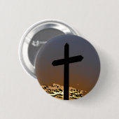 Het kruis ronde button 5,7 cm (Voorkant /achterkant)