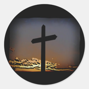 Het kruis ronde sticker