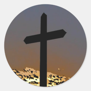 Het kruis ronde sticker