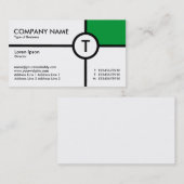 Het Kruis van de Cirkel van het monogram (Groen Visitekaartje (Voorkant / Achterkant)