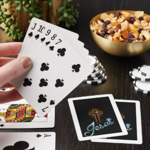 "Het Kruis van Jezus: een goddelijke spelende Kaar Pokerkaarten