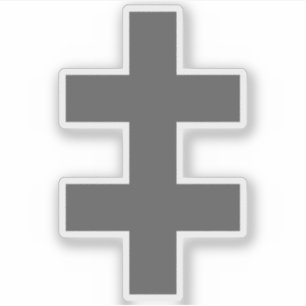 Het kruis van Lotharingen (grijs) Sticker