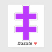 Het kruis van Lotharingen (paarse) Sticker (Vel)