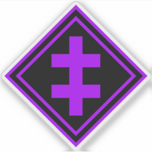 Het kruis van Lotharingen - v2 (paarse) Sticker