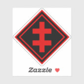 Het kruis van Lotharingen - v2 (rood) Sticker (Vel)