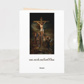 het kruisbeeld wenskaart kaart (Achterkant)