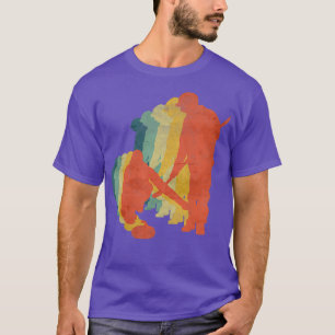 Het krullen van Spelers op de Kleur van de Retro T-shirt