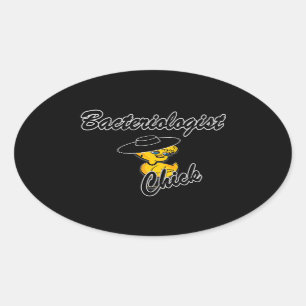 Het Kuiken van de bacterioloog #4 Ovale Sticker