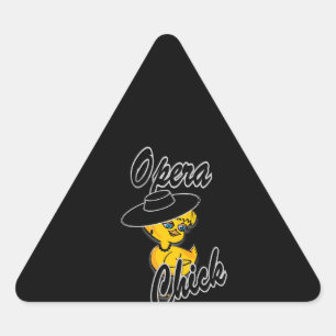 Het Kuiken van de opera #4 Driehoek Sticker