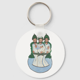 Het kunstschilderij van de Heilige Dringing  Folk Sleutelhanger