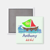 Het Kunstwerk van het kind Persoonlijke Magnet Magneet (Voorkant / Achterkant)