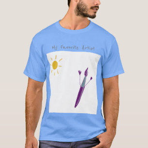 Het Kunstwerk Van Je Kind Op Een T-Shirt