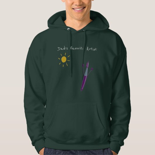 Het kunstwerk van je kind voor papa op een hoodie (Voorkant)