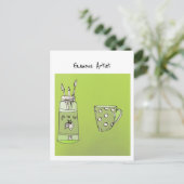 Het kunstwerk van uw kind op een Briefkaart (Staand voorkant)