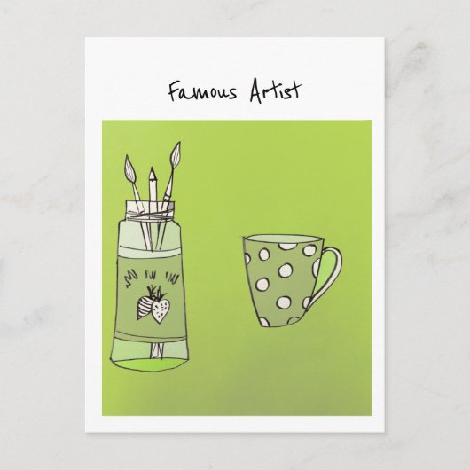 Het kunstwerk van uw kind op een Briefkaart (Voorkant)