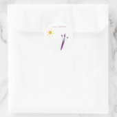 Het kunstwerk van uw kind op een Sticker (Tas)