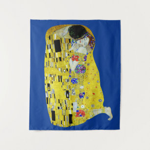 Het kusschilderij van Gustav Klimt Wandkleed