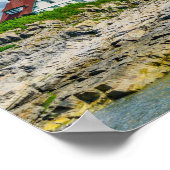 Het kustlandschap van de vuurtoren van New England Poster (Hoek)