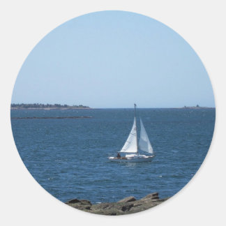 Het kustlandschap van Maine Ronde Sticker