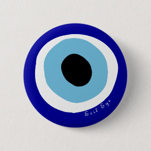 Het kwade oog ronde button 5,7 cm