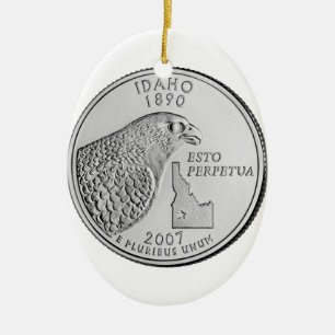 Het Kwart van de Staat van Idaho Keramisch Ornament