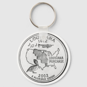 Het Kwart van de Staat van Louisiane Sleutelhanger