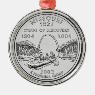 Het Kwart van de Staat van Missouri Metalen Ornament