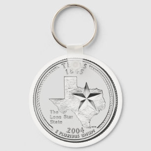 Het Kwart van de Staat van Texas Sleutelhanger
