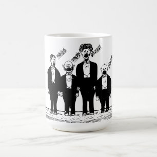 Het Kwartet, zingend Koffiemok