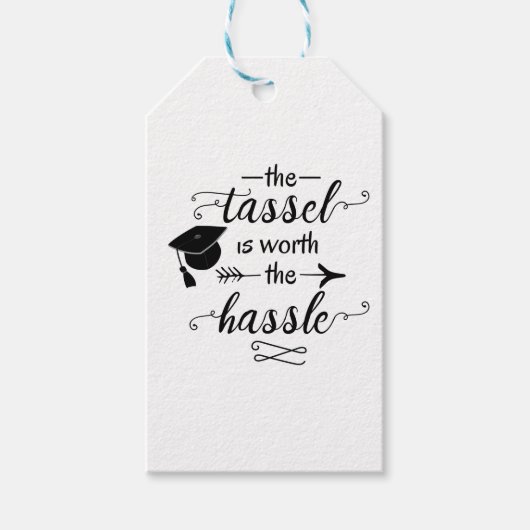 Het kwastje is het afstuderen waard cadeaulabel (Voorkant)