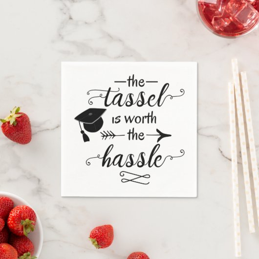 Het kwastje is het afstuderen waard servetten (Insitu)