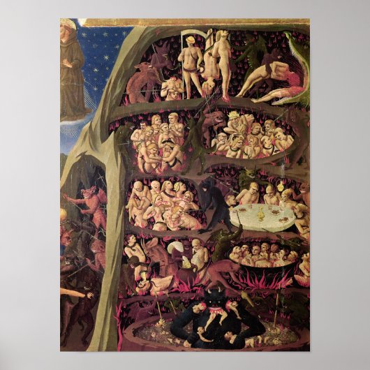 Het laatste arrest, detail van Hell, c.1431 Poster (Voorkant)