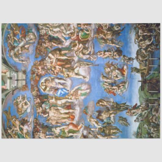 Het laatste arrest Michelangelo, 1536-1541 Tissuepapier (Voorkant)