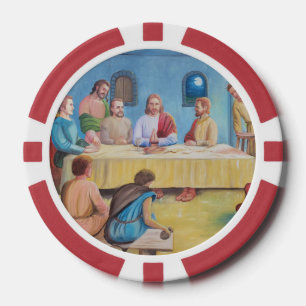 Het Laatste Avondmaal: Jezus en de Discipelen Poker Chips