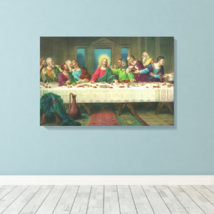 Het Laatste Avondmaal Oorspronkelijk door Leonardo Canvas Afdruk