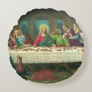 Het Laatste Avondmaal Oorspronkelijk van Leonardo Rond Kussen