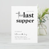 Het laatste avondmaal repetitie diner uitnodiging (Staand voorkant)