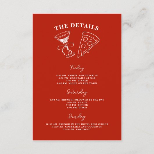 Het laatste deel van de Single Life Bachelorette Informatiekaartje (Voorkant)