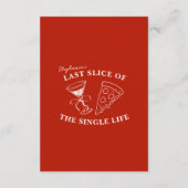 Het laatste deel van de Single Life Bachelorette Informatiekaartje (Achterkant)