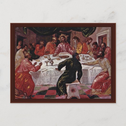 Het laatste eten van Greco El Briefkaart (Voorkant)