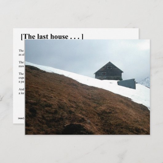 HET LAATSTE HUIS BRIEFKAART (Voorkant / Achterkant)