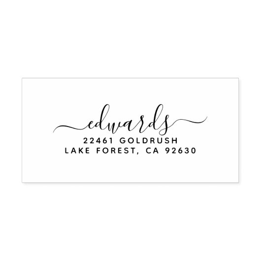 Het laatste Naam van het manuscript Modern Minimal Rubberstempel (Afrduk)