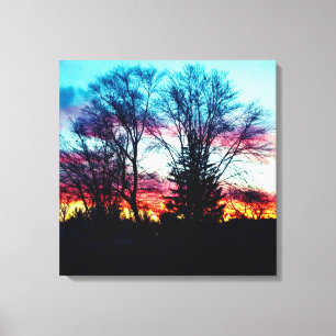 HET LAATSTE SCHcanvas VAN HET SKY VAN WINTER Canvas Afdruk