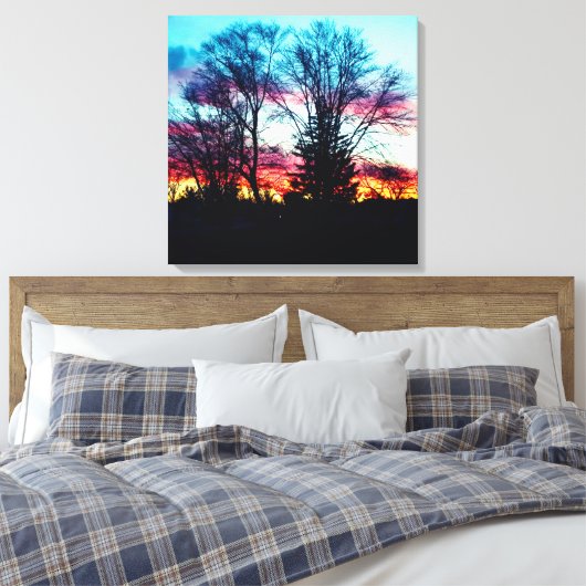 HET LAATSTE SCHcanvas VAN HET SKY VAN WINTER Canvas Afdruk (Insitu (Slaapkamer))