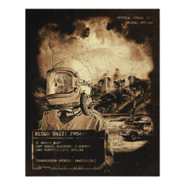 Het laatste signaal - Techno-Dystopian Streetwear Foto Afdruk