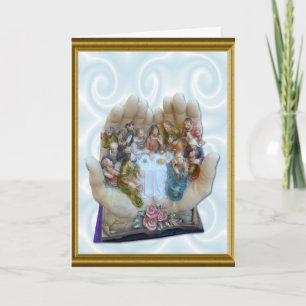 Het laatste Super, in de hand van God Feestdagen Kaart