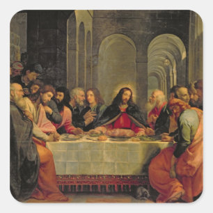 Het laatste Supper 2 Vierkante Sticker