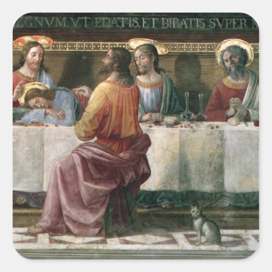 Het laatste Supper 2 Vierkante Sticker (Voorkant)